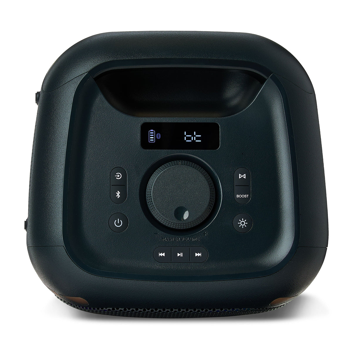 Onn Medium Portable Party Speaker Gen. 2, IPX7 Waterproof, 3 Speakers, Black