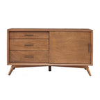 Home Square 4-Piece Set With Small TV Console, Full Wood Bed And Large Nightstand