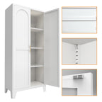 61" Metal Storage Cabinet with Doors and Adjustable Shelves,Garage Storage Cabinet for Home,Office
