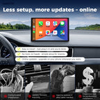 LAMTTO 10.1" Portable Wireless CarPlay Screen for Old Vehicle with Super Link Mirroring, Apple CarPlay & Android Auto, Bluetooth, FM, AUX, Navigation