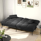 COMHOMA Cloud Comfort Convertible Futon Sofa Bed, Black