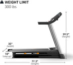 Nordictrack T Series Treadmill, Black, 73.5 in D x 36 in W x 54 in H, 55 in x 20 in Deck