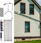 Pressure Washer Extension Wand, 10 Pack Power Washer Lance with 6 Atomization Nozzle Tips,1 Gutter Cleaner Attachment Curved Rod, 1/4" Quick Connect