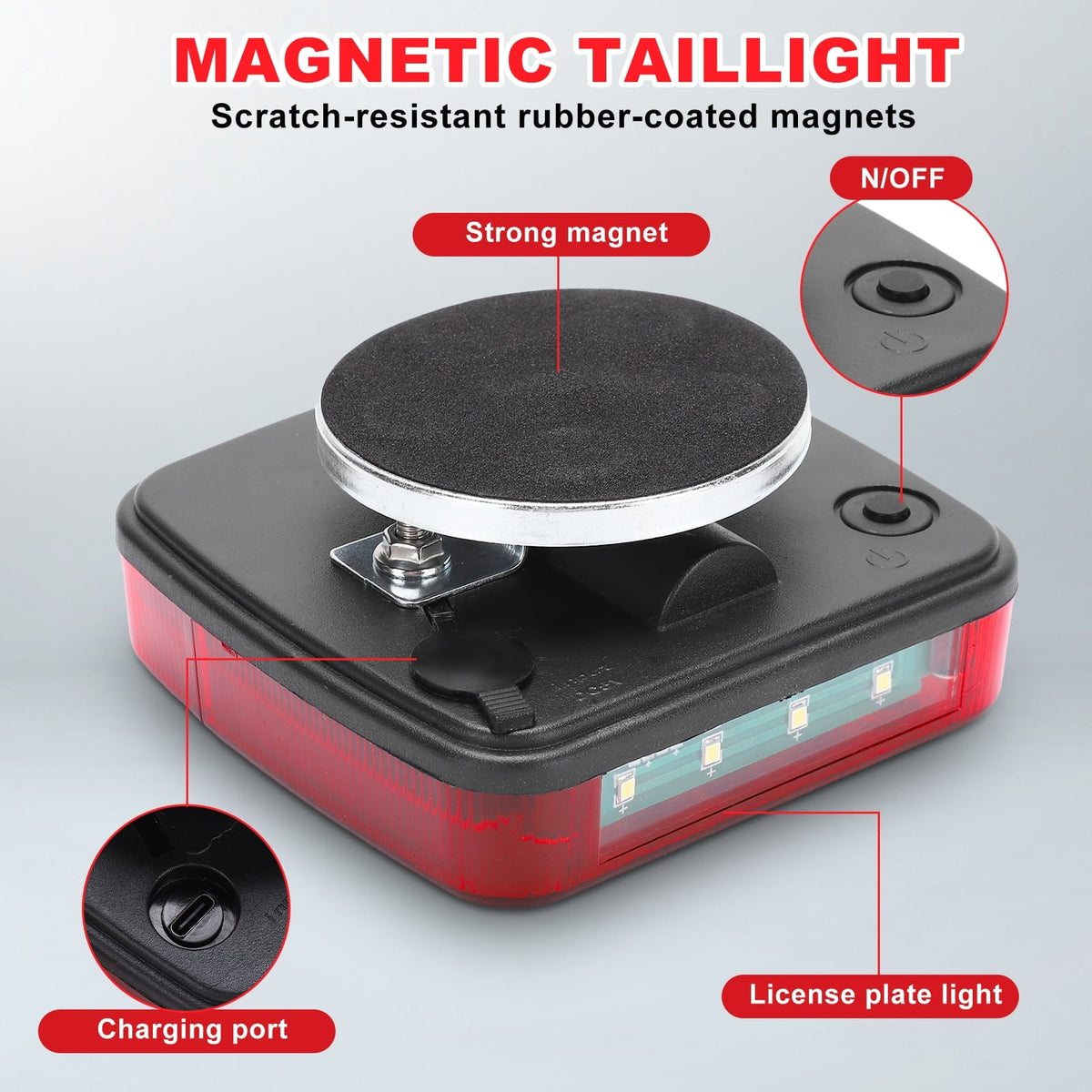 Wireless Trailer Lights, Magnetic Trailer Light For Towing, Portable Rechargeable LED Tow Lights Kit For Trucks, Boat, RV