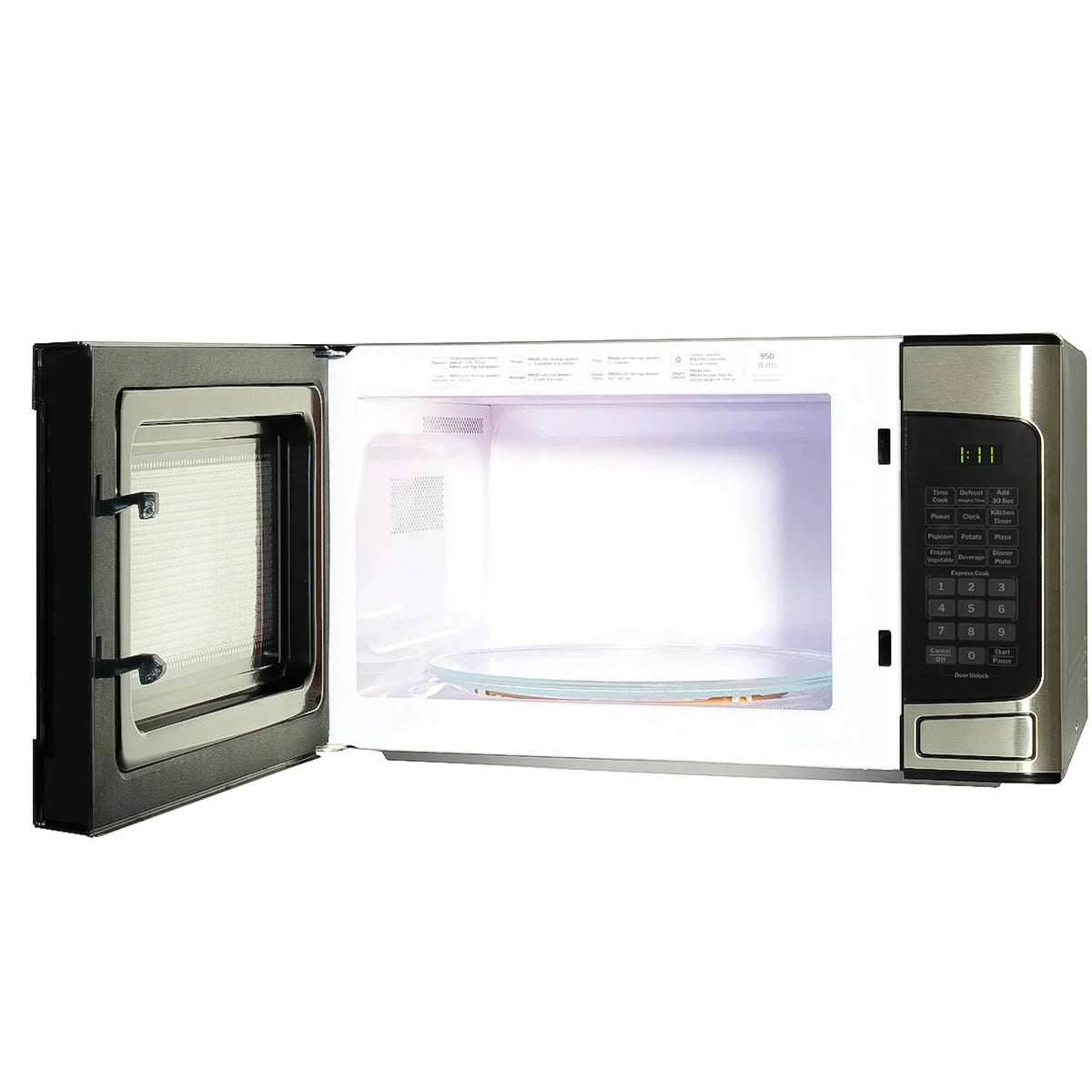 GE 1.1 Cu Ft 950W Stainless Steel Countertop Microwave Oven - GCST11N1WSS