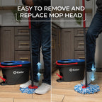 O-Cedar RinseClean Microfiber Spin Mop & Bucket Set with Clean Water Tank