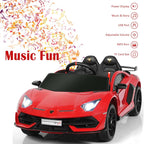 Licensed Lamborghini SVJ Kids Ride-On Car, 12V Battery Powered - Red, White, Black, Green Or Pink