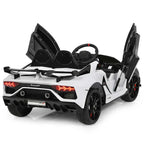 Licensed Lamborghini SVJ Kids Ride-On Car, 12V Battery Powered - Red, White, Black, Green Or Pink