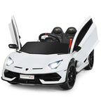 Licensed Lamborghini SVJ Kids Ride-On Car, 12V Battery Powered - Red, White, Black, Green Or Pink