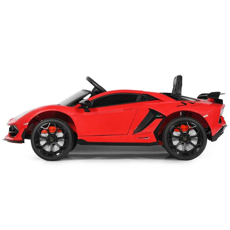 Licensed Lamborghini SVJ Kids Ride-On Car, 12V Battery Powered - Red, White, Black, Green Or Pink