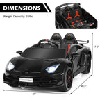 Licensed Lamborghini SVJ Kids Ride-On Car, 12V Battery Powered - Red, White, Black, Green Or Pink