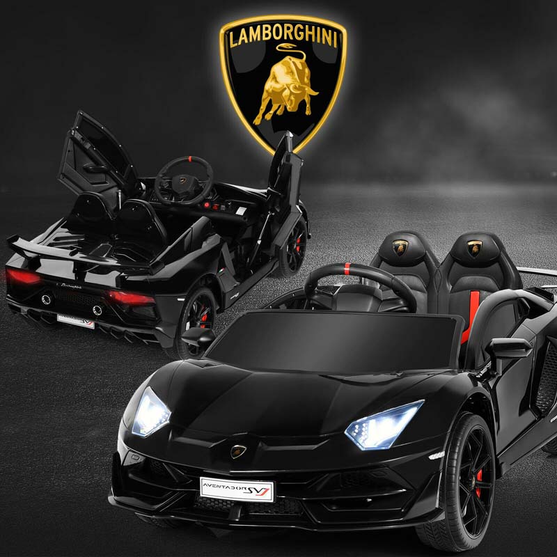 Licensed Lamborghini SVJ Kids Ride-On Car, 12V Battery Powered - Red, White, Black, Green Or Pink