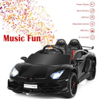 Licensed Lamborghini SVJ Kids Ride-On Car, 12V Battery Powered - Red, White, Black, Green Or Pink
