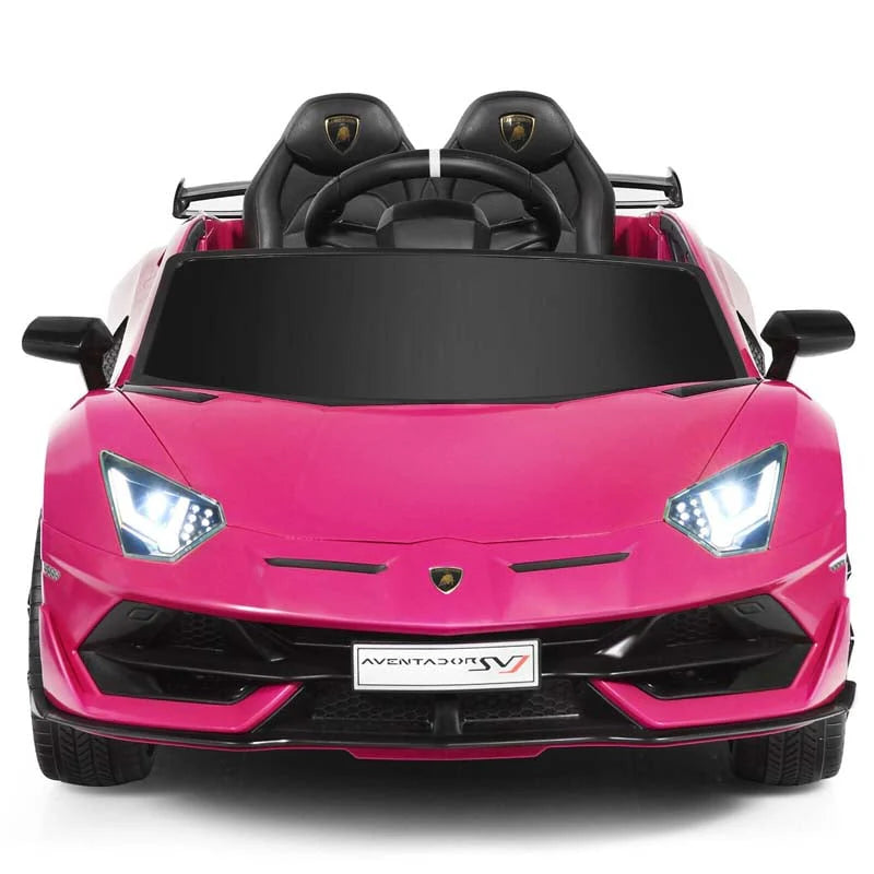 Licensed Lamborghini SVJ Kids Ride-On Car, 12V Battery Powered - Red, White, Black, Green Or Pink