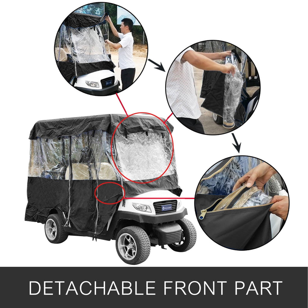 BENTISM Golf Cart Enclosure 4 Person Golf Cart Cover EZ Go Club Car Yamaha Golf Carts