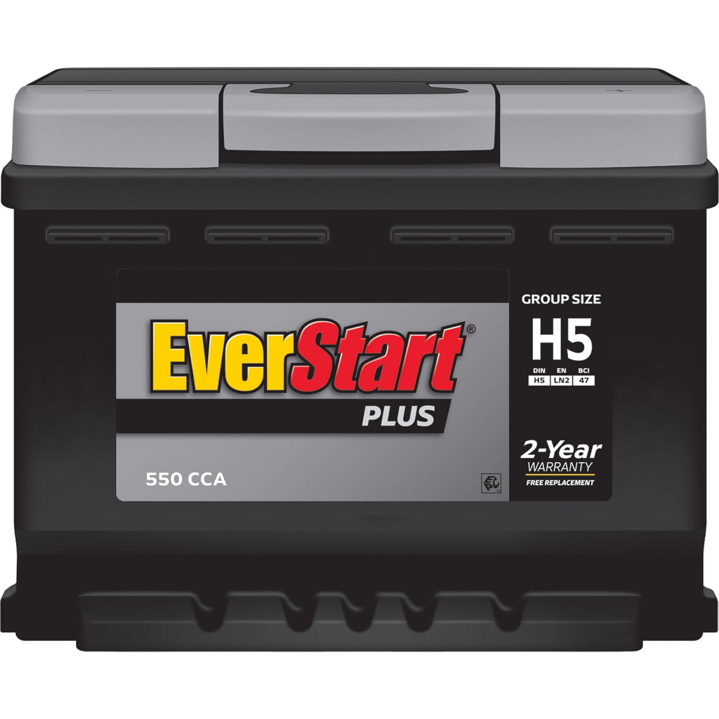 EverStart Plus Lead Acid Automotive Battery, Group Size H5 / LN2 / 47, 12 V, 550 CCA, 100 min RC