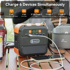 Flashfish Portable Power Station Mini Solar Generator, 98Wh 26400mAh Lithium Battery, 120W 110V AC Outlets with LED Light Backup Battery For Camping