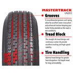 Mastertrack UN203 ST205/75R14 8 Ply 105/101N Load Range D Radial Trailer Tire - ST 205/75/14 205/75R14 (Tire Only)