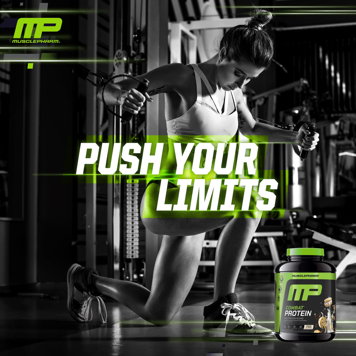 Muscle Pharm Combat Protein Powder | Cookies N Cream - 4.2 lb