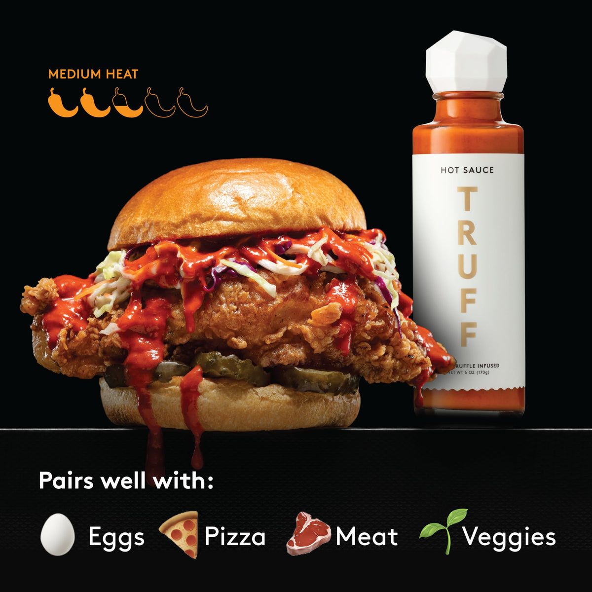 TRUFF Hot Sauce Variety Pack, Set of 3