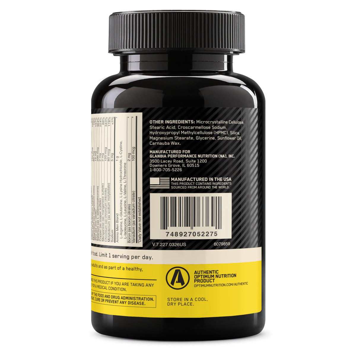 Optimum Nutrition Opti-Men Daily Multivitamin Supplement, 150 Ct
