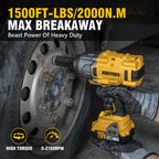 1500 FT-LBS(2000N.M) Cordless Impact Wrench, 1/2" High Torque