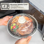 OeC 11.5 inch - Lighter Weight Tempered Glass Microwave Splatter Food Cover
