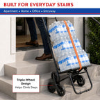 Shopping Cart, Super Loading Stair Climber 220 lbs Capacity, Grocery Foldable Trolley with Extra Large Shopping Bag Laundry Utility Cart with