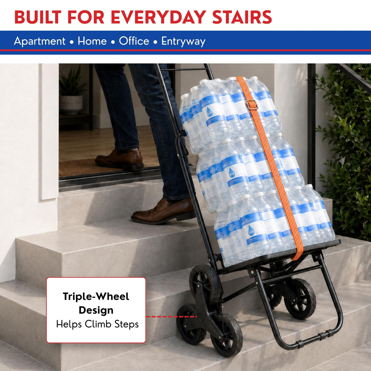 Shopping Cart, Super Loading Stair Climber 220 lbs Capacity, Grocery Foldable Trolley with Extra Large Shopping Bag Laundry Utility Cart with