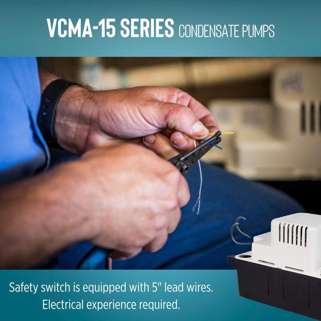 Little Giant VCMA-15ULST 115 Volt, 65 GPH, 1/50 HP Automatic Condensate Removal Pump for HVAC/Refrigeration Systems/Dehumidifiers with Overflow