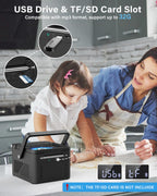 Boombox Cassette CD Player Combo with Bluetooth, 5000mAh Battery