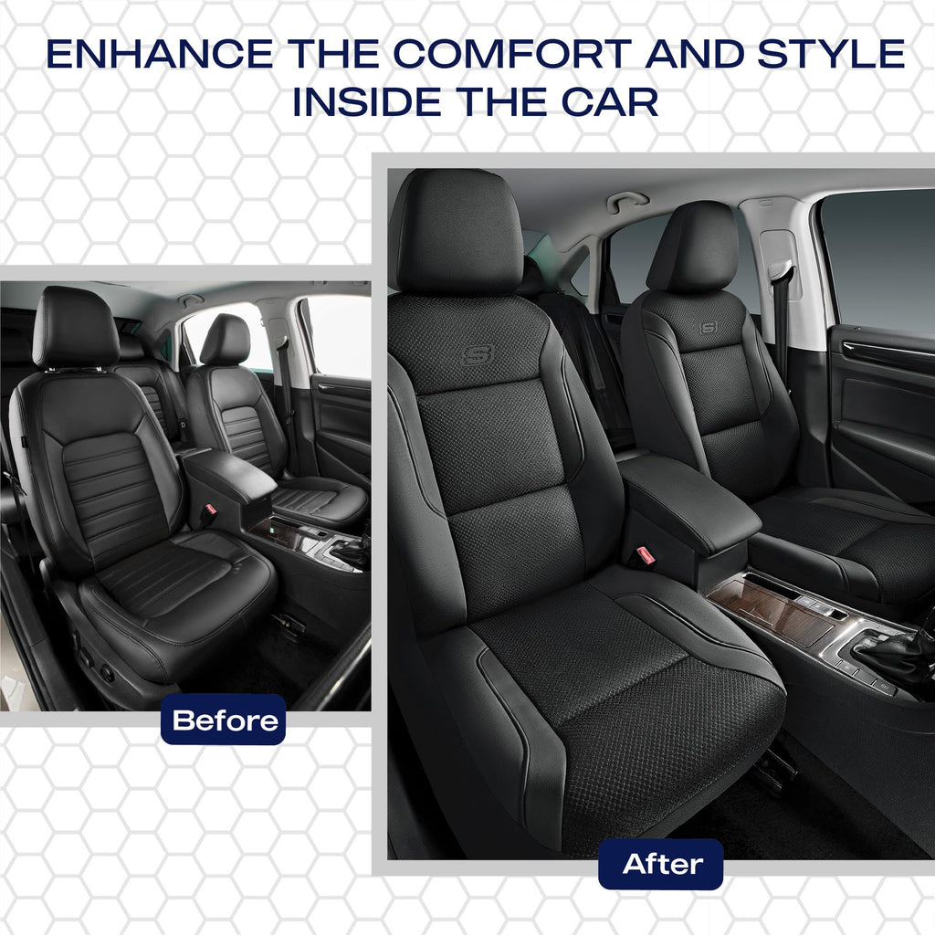 Skechers Memory Foam Seat Covers, Air Cool Mesh Thick Car Seat Covers, Car Seat Covers Front Seats Airbag Compatible, Universal Automotive Comfort