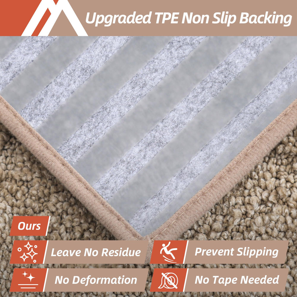COSY HOMEER Edging Stair Treads Non-Slip Carpet Mat 28inX9in,15pc,Beige