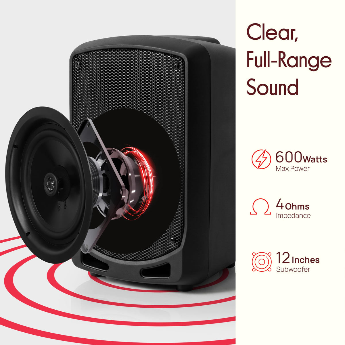 Pyle Portable Bluetooth PA Speaker System - Indoor Outdoor Karaoke Sound System w/Wireless Mic, Audio Recording, Rechargeable Battery, USB/SD Reader