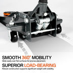 3-Ton (6600lbs) Low Profile Hydraulic Heavy-Duty Steel Floor Jack with Dual Pistons Quick Lift Pump, Home and Workshop Car Maintenance for Various