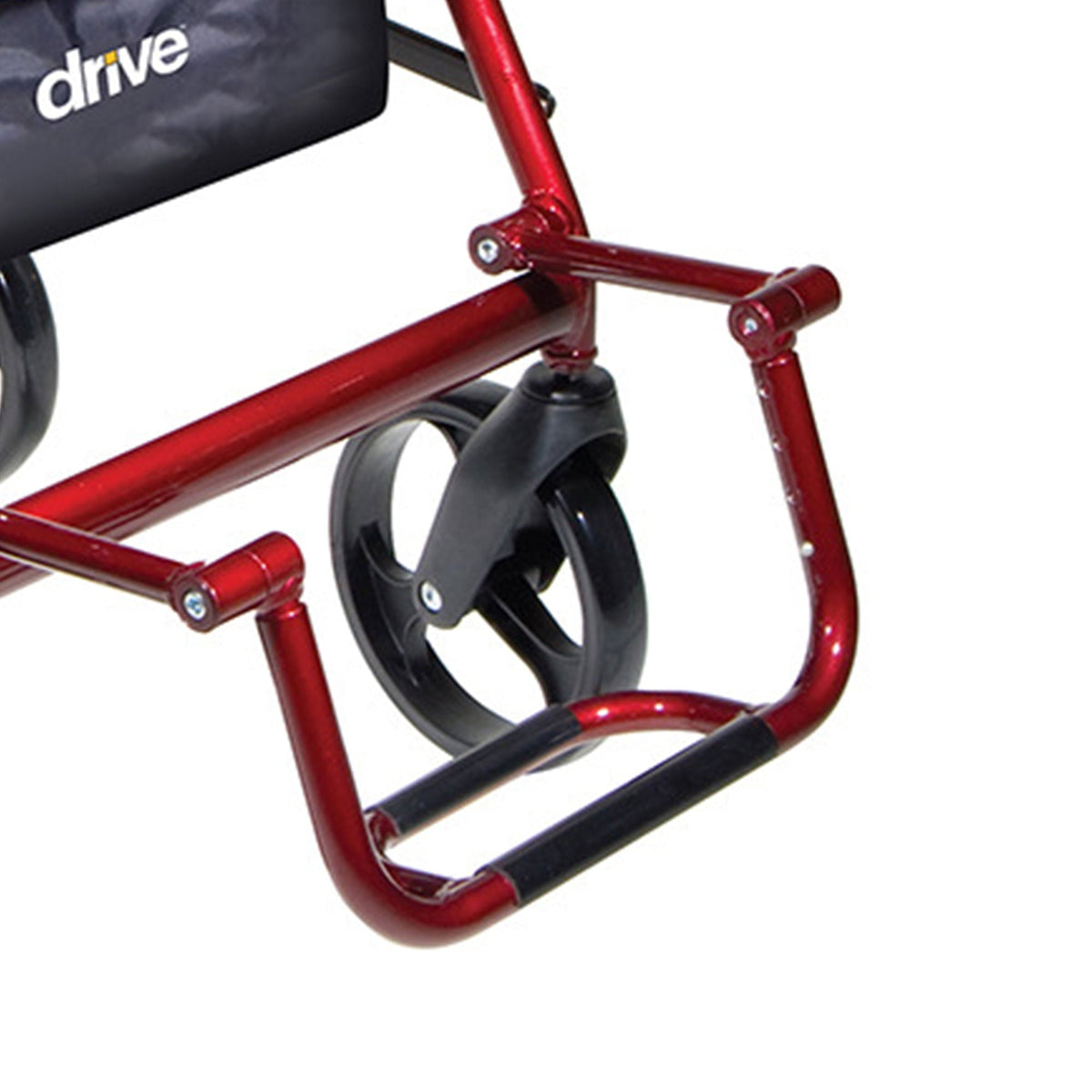 Duet Rollator/Transport Chair Burgundy, 26 L x 25-1/2 W x 37 H, 8 (Wheel), 300 lb