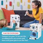 Singing Machine Portable Karaoke Machine for Adults & Kids with Wired Microphone, White - Built-In Speaker, Bluetooth with LED Disco Lights - Karaoke