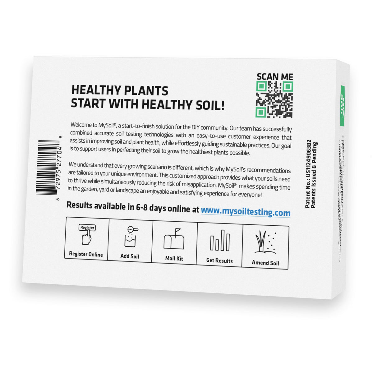 MySoil Soil Test Kit, Unlock Your Lawn & Garden Potential, Complete & Accurate Nutrient and pH Analysis with Recommendations Tailored to Your Soil