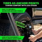 Rhino USA Car Hauler Tie Down Straps (4-Pack) - 2inx8ft Lasso with J Hooks