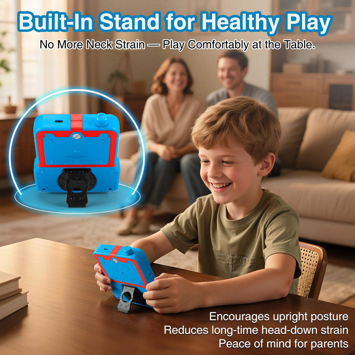 Portable Video Game Console for Kids, 220 Built-in Classic Retro Games, Handheld Plug & Play Player with 3.5'' IPS Screen, Rechargeable Travel Toy