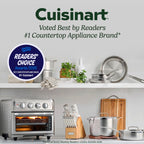 Cuisinart Air Fryer Toaster Oven, 1800W, 8-in-1 with Air Fry, Convection, Broil & Warm, 0.6 Cubic Feet, 60-Minute Timer, TOA-70NAS, Stainless Steel