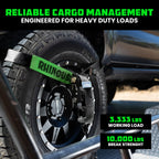 Rhino USA Car Hauler Tie Down Straps (4-Pack) - 2inx8ft Lasso with J Hooks