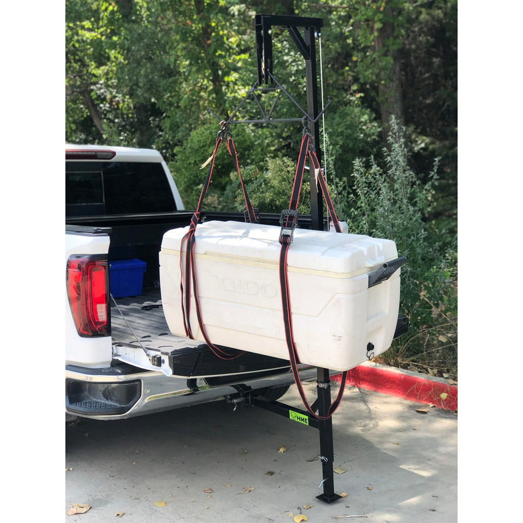 HME Truck Hitch Game Hoist Kit with Winch and Gambrel, 400 lb Capacity