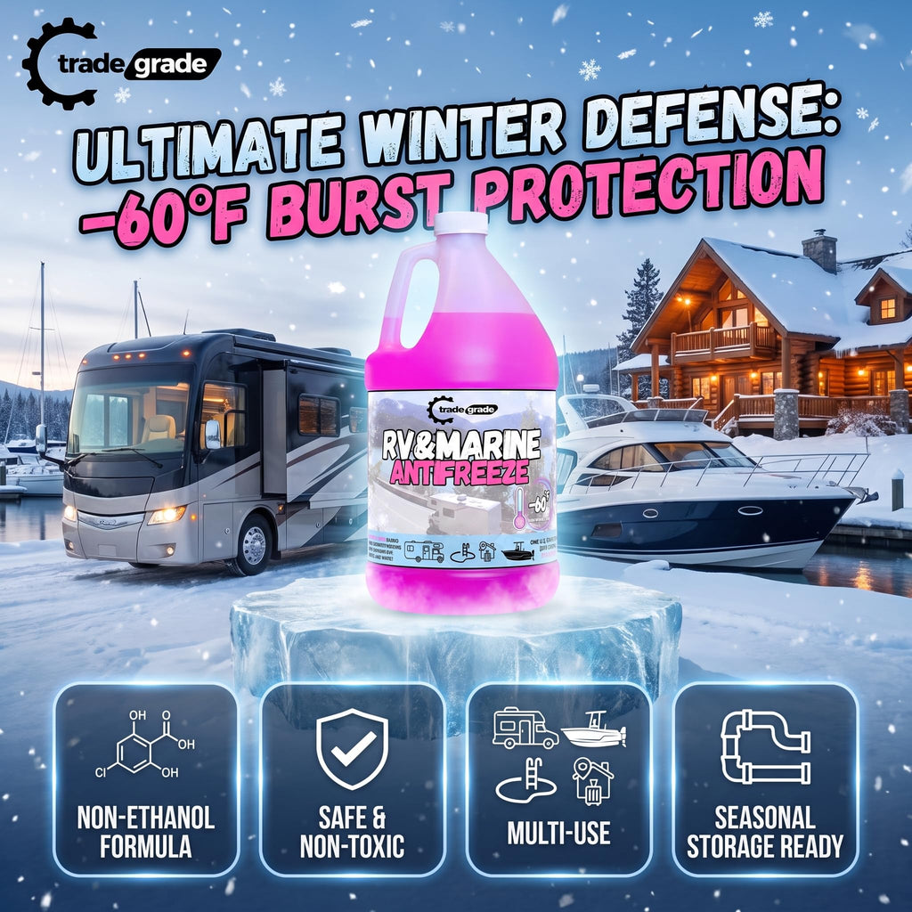 Premium Blend RV Antifreeze for Winterizing – Marine Antifreeze -60°F Freezing Point Protection, 4 Gallon (4-Pack) – Pink Winterizing Fluid for Boats