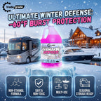 Premium Blend RV Antifreeze for Winterizing – Marine Antifreeze -60°F Freezing Point Protection, 4 Gallon (4-Pack) – Pink Winterizing Fluid for Boats