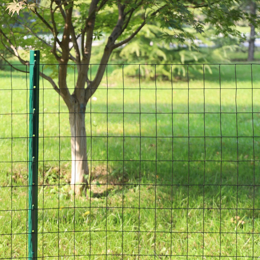 Black PVC Coated Welded Wire Fence 24" x 50' Roll, 2"x3" Mesh, 16 Gauge