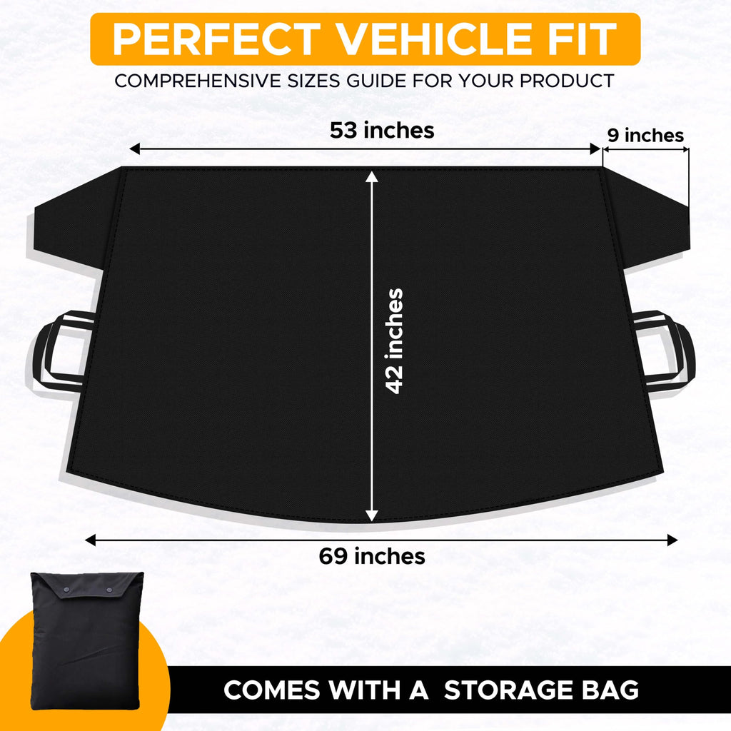 EcoNour Windshield Cover for Ice and Snow, Car Front window Snow cover