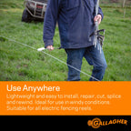 Gallagher 1/16" Electric Fence Polywire for Livestock, 1640ft Roll
