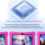 Kids Tablet, 7 inch Android Tablet for Kids, 6GB+32GB 1TB Expand, Quad-Core Tablets with Case, BT, WiFi, Parental Control, Games, Dual (Rose)