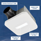 Broan-NuTone Bathroom Exhaust Fan – Retrofit Design Replaces Existing Fan Without Attic Access, Quiet 1.0 Sones, 110 CFM, Powerful Ventilation with 4